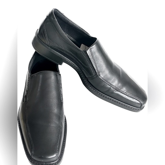 Ecco Other - ECCO  Mens Shoes Leather 46 U.S. 12 Black Shock Point Loafers Slip Ons